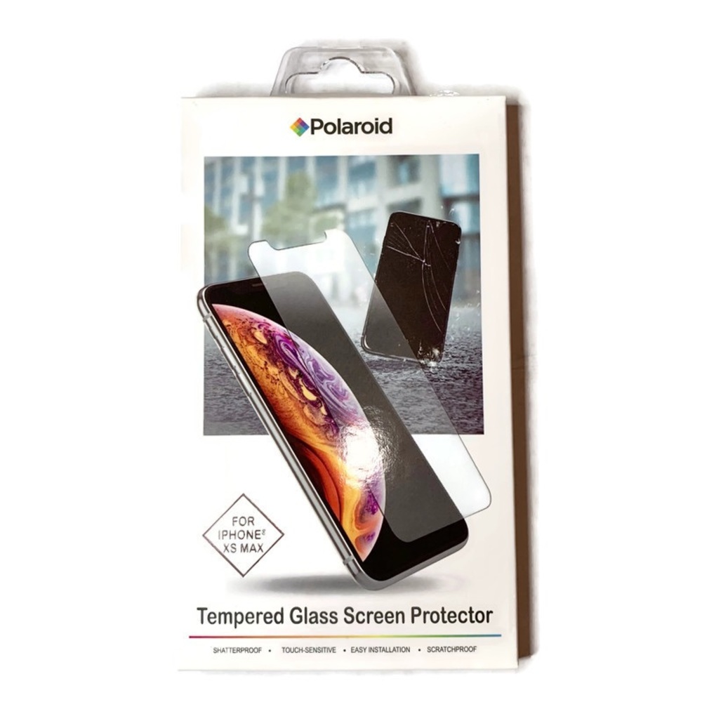 iPhone XS Max Tempered Glass Screen Protector by Polaroid Cell Phone Case NEW